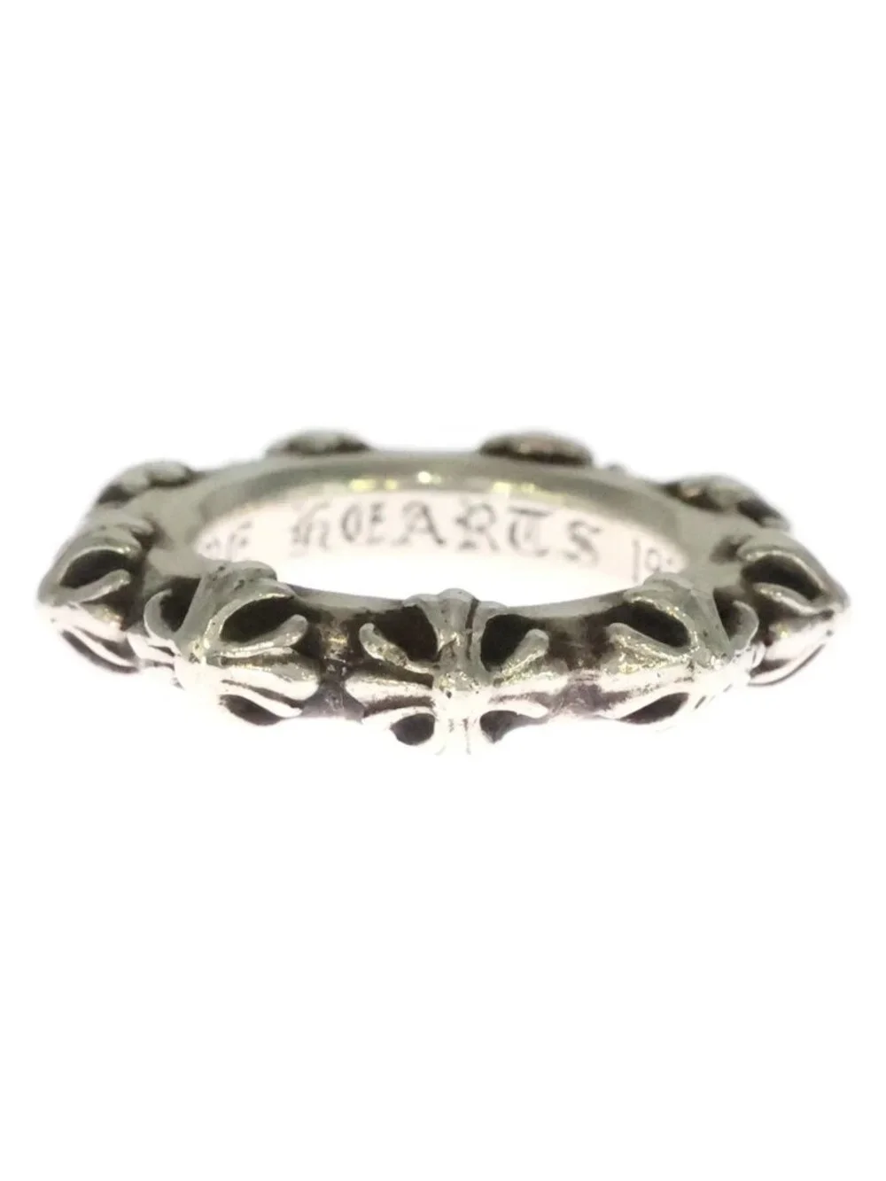 Chrome Hearts Cross Band Ring Silver
